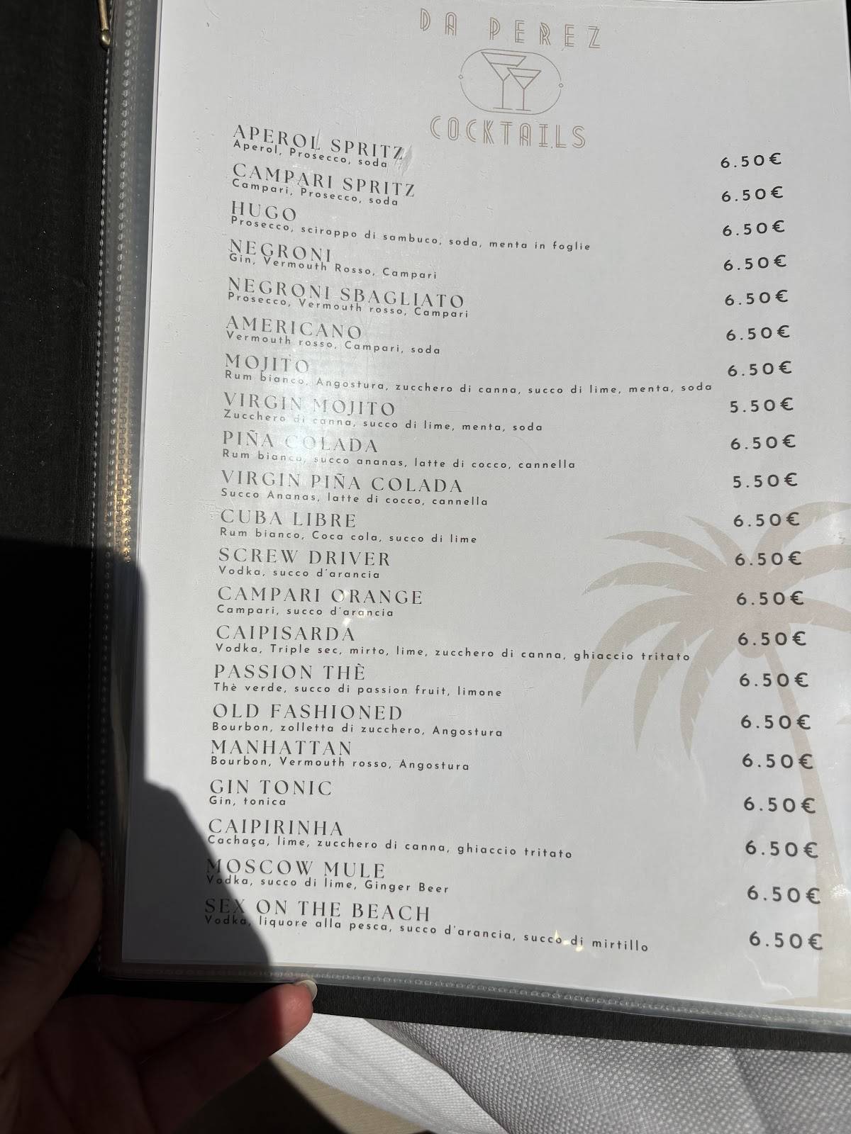 Menu di DaPerez 