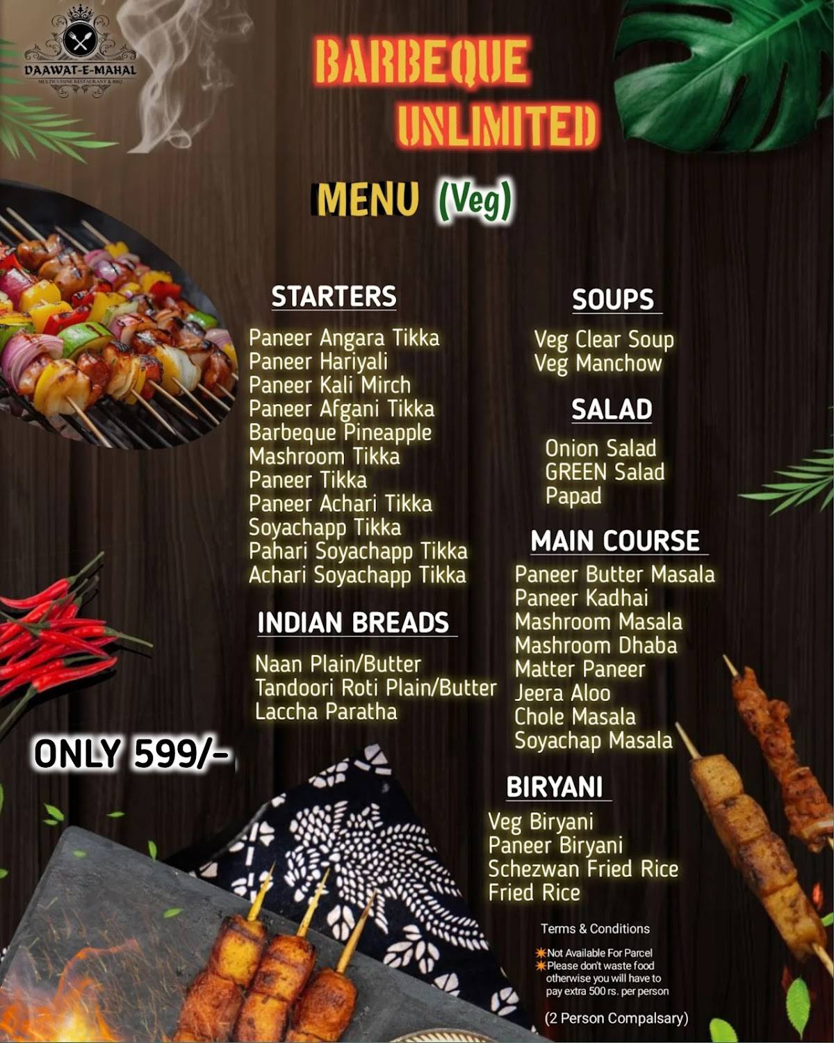Daawat E Mahal menu