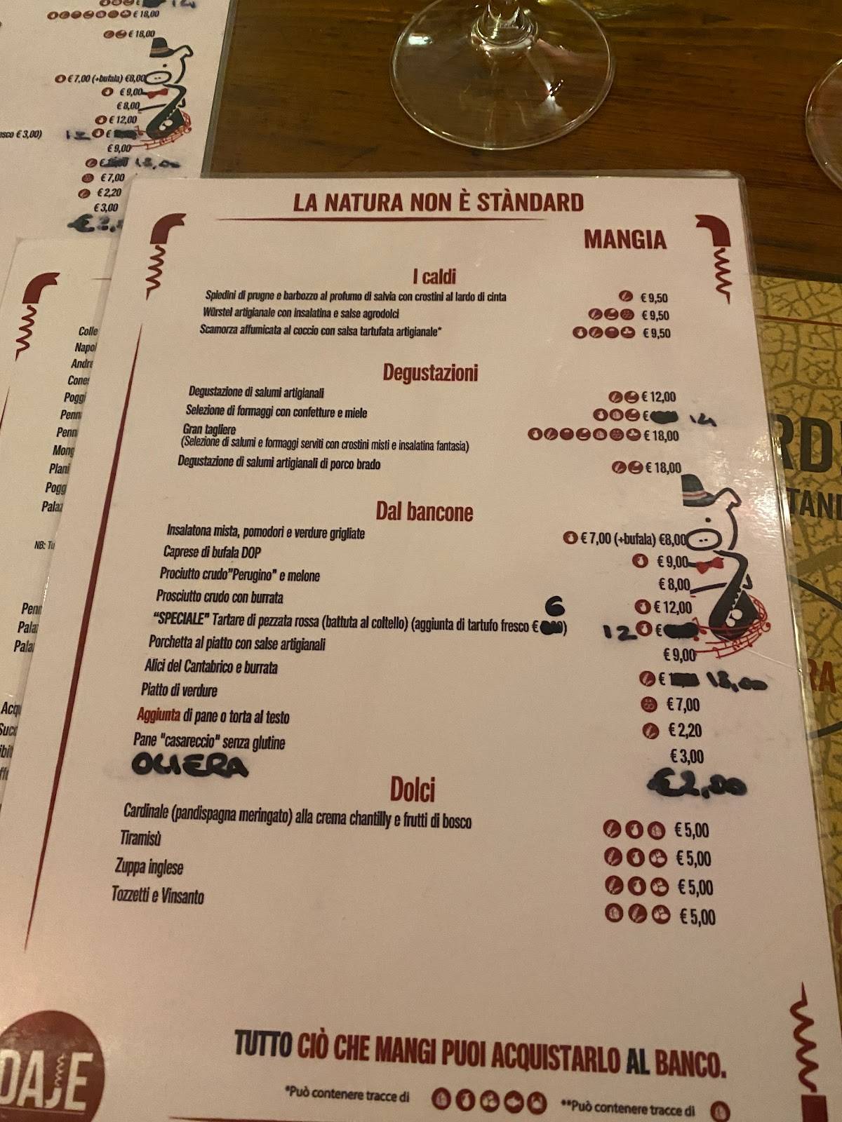 Menu di Daje Perugia 