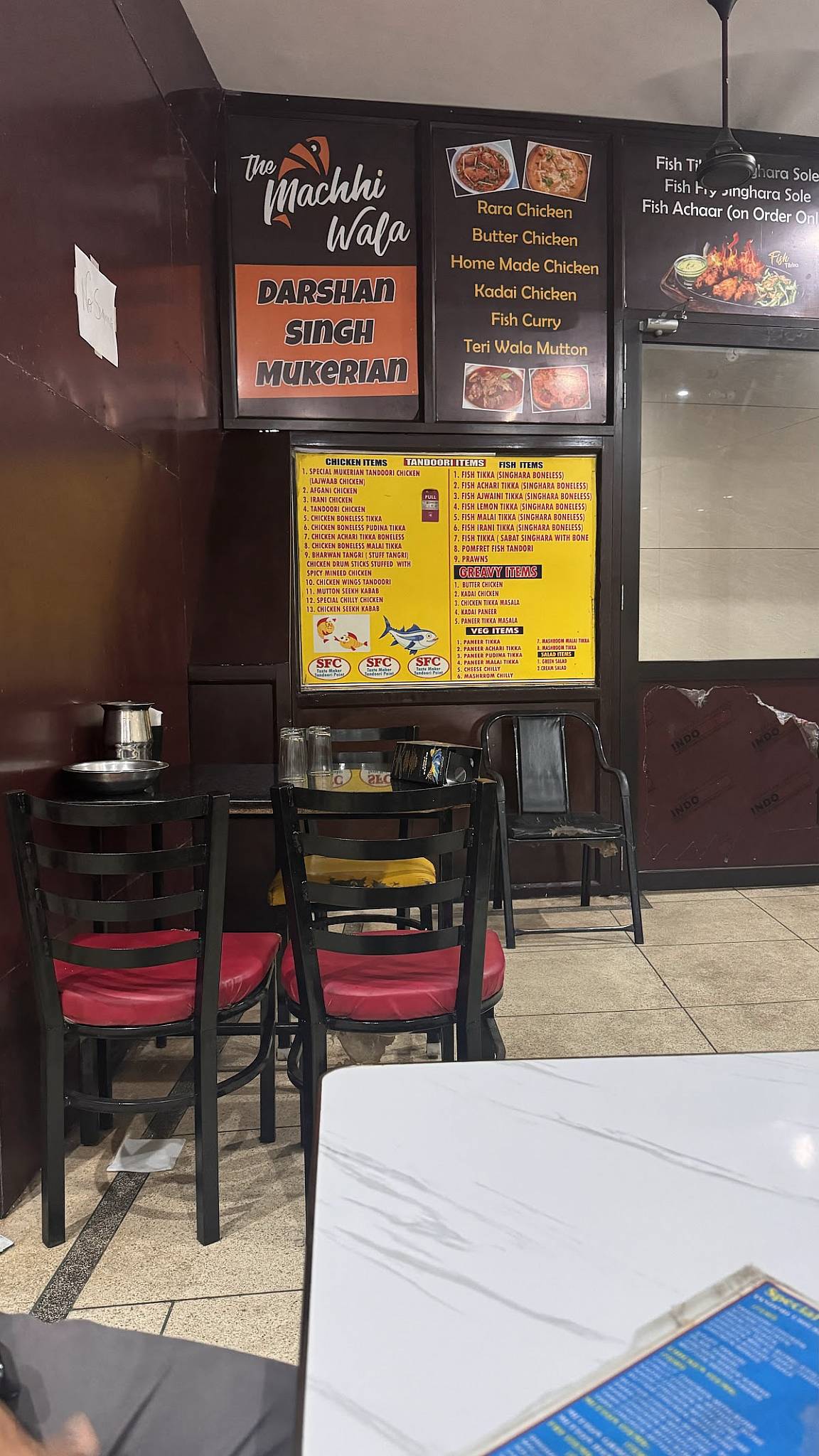 Darshan Fish & Chicken Corner menu