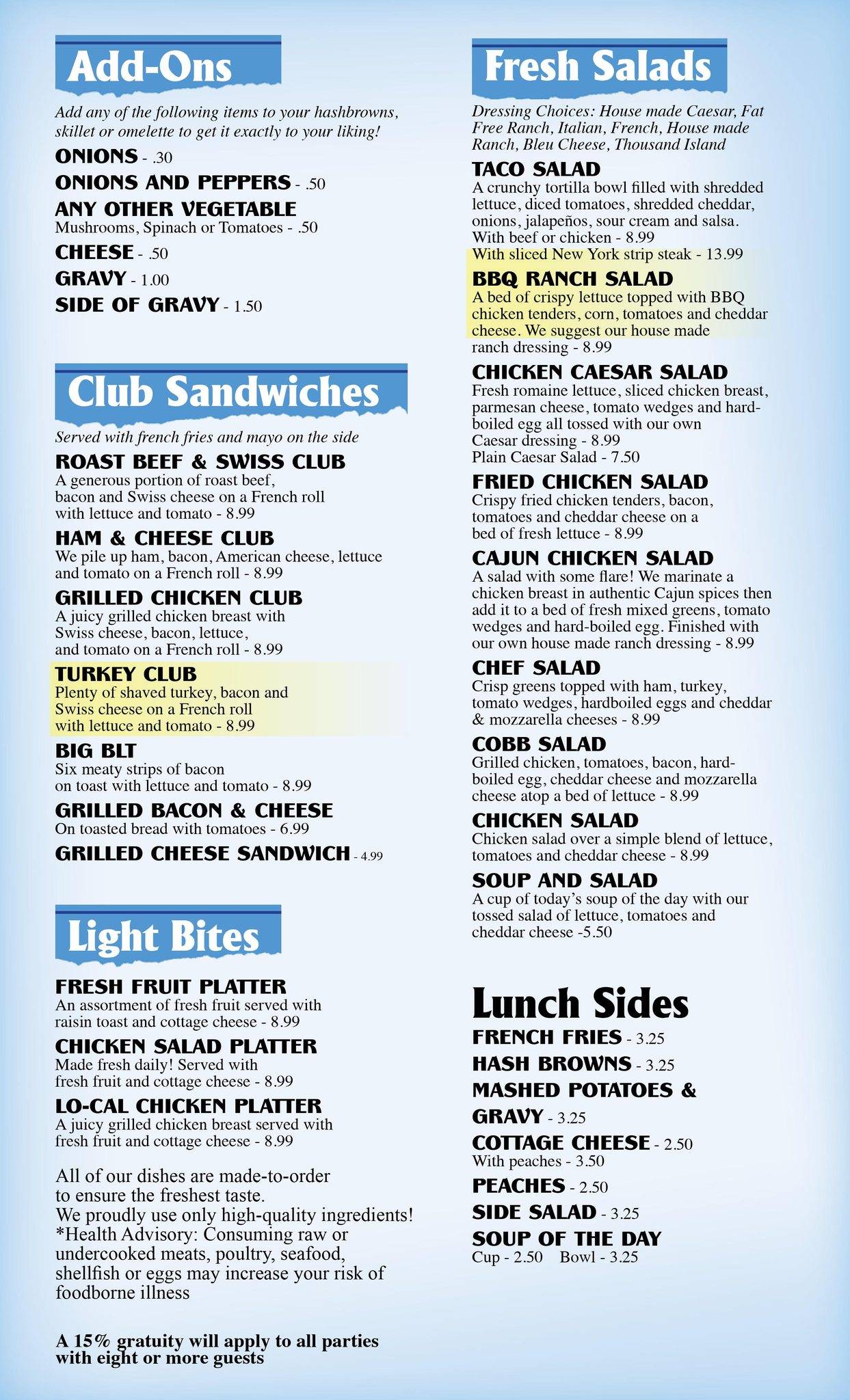 Menu at Indiana Pancake House restaurant, Decatur