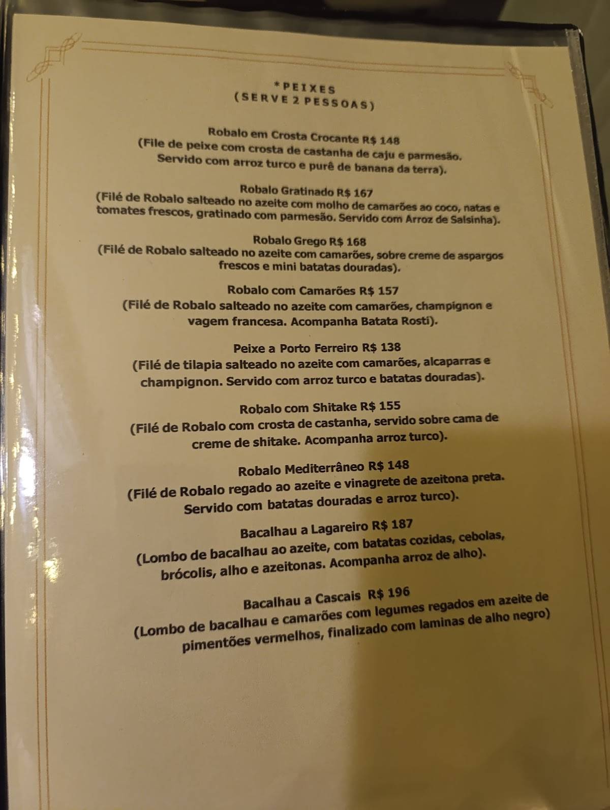Del Mare cardápio