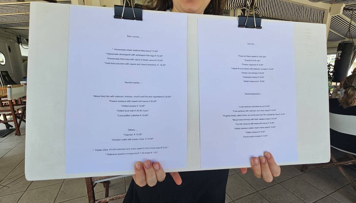 Menu di DelFino 