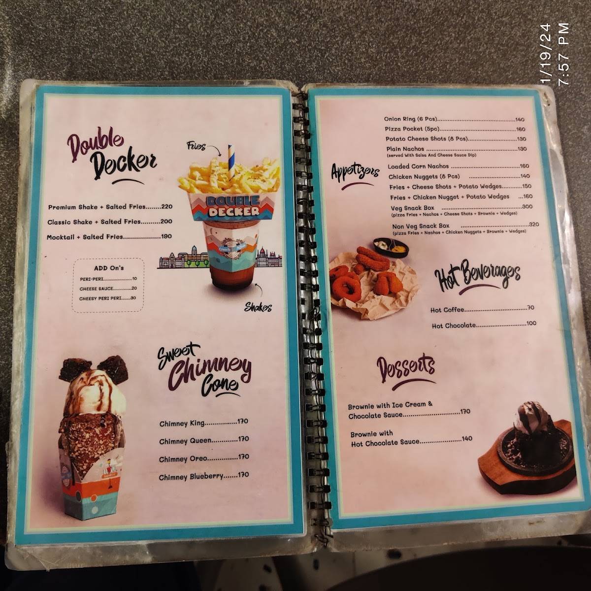Delhi Chaat menu