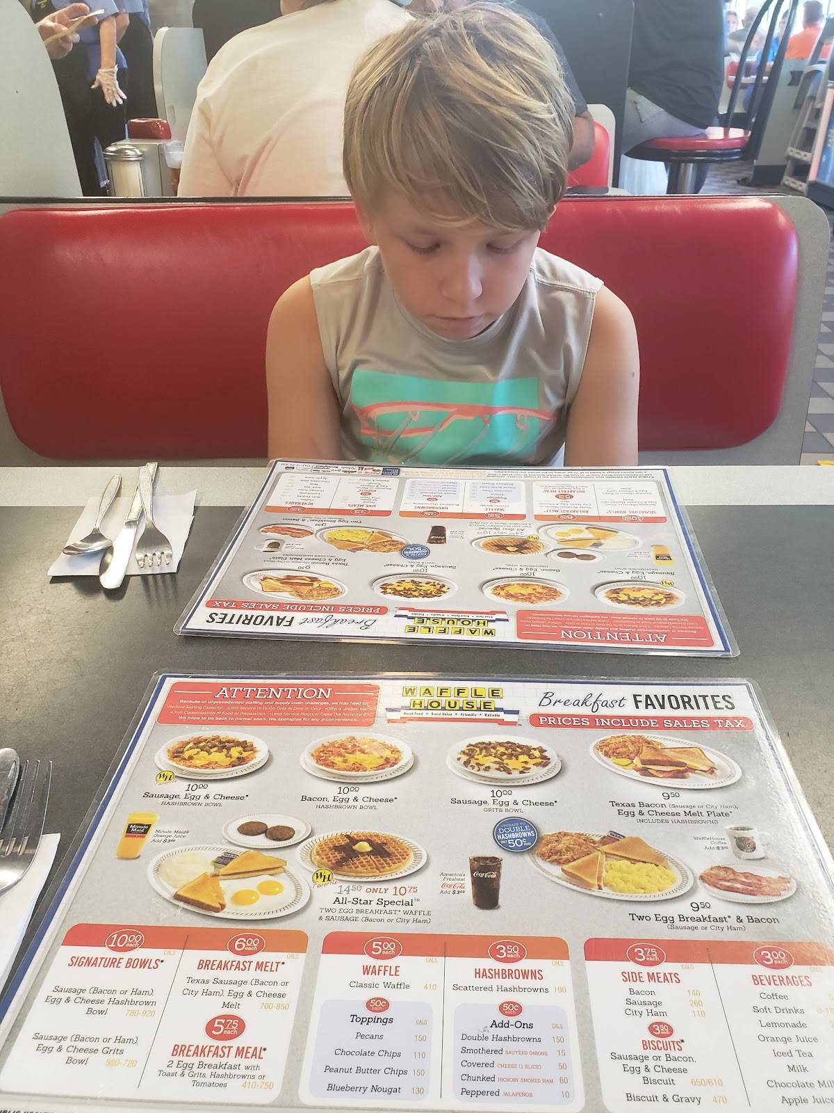 Menu at Waffle House restaurant, Deltona, 414 Deltona Blvd