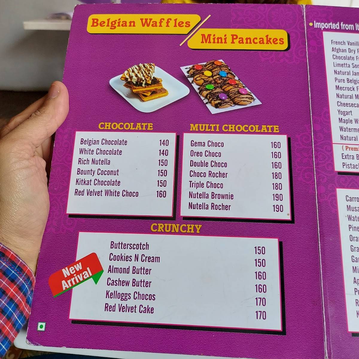 Menu at Dairy Don, Surat, Shop no 12