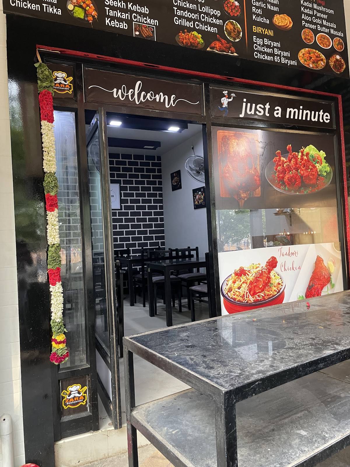 Zara Restaurant menu