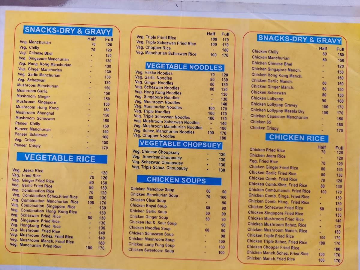 Dikshyant's Delicious menu