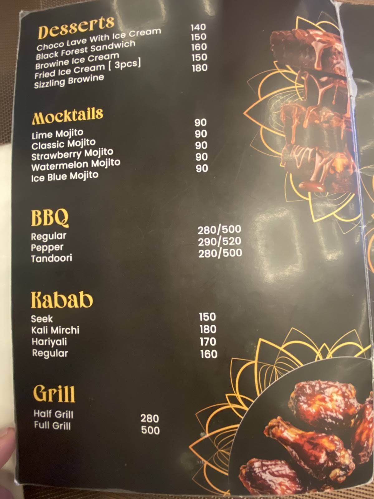 Cake Dilim menu