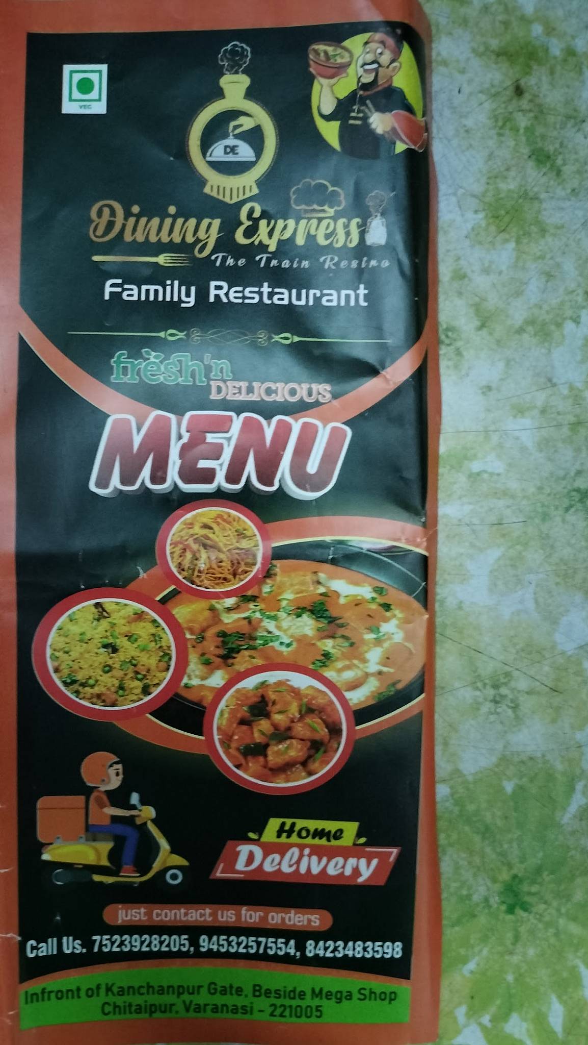 Dining Express The Train Restro menu