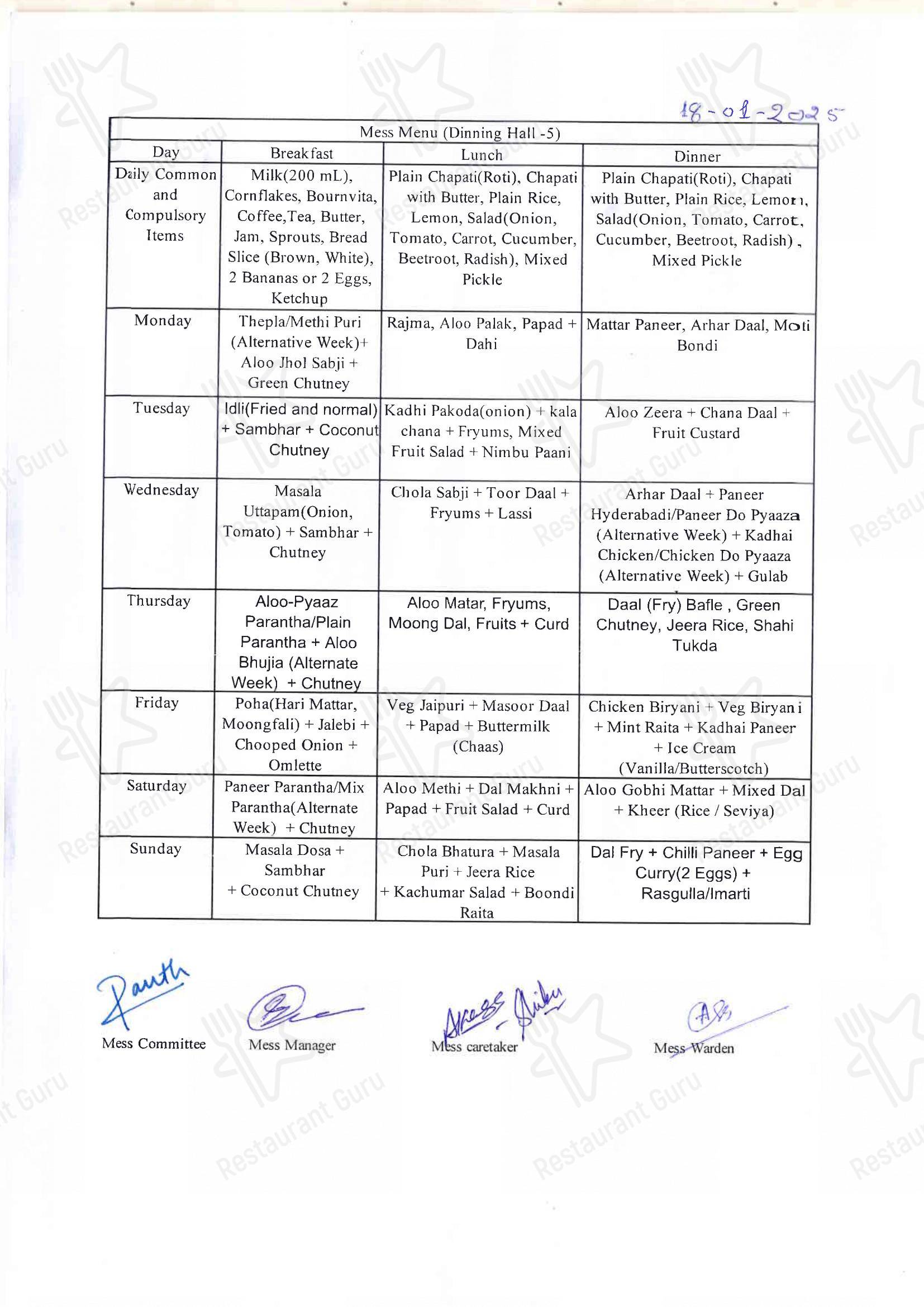 Dining Hall 2 in Bhopal - Крафт меню