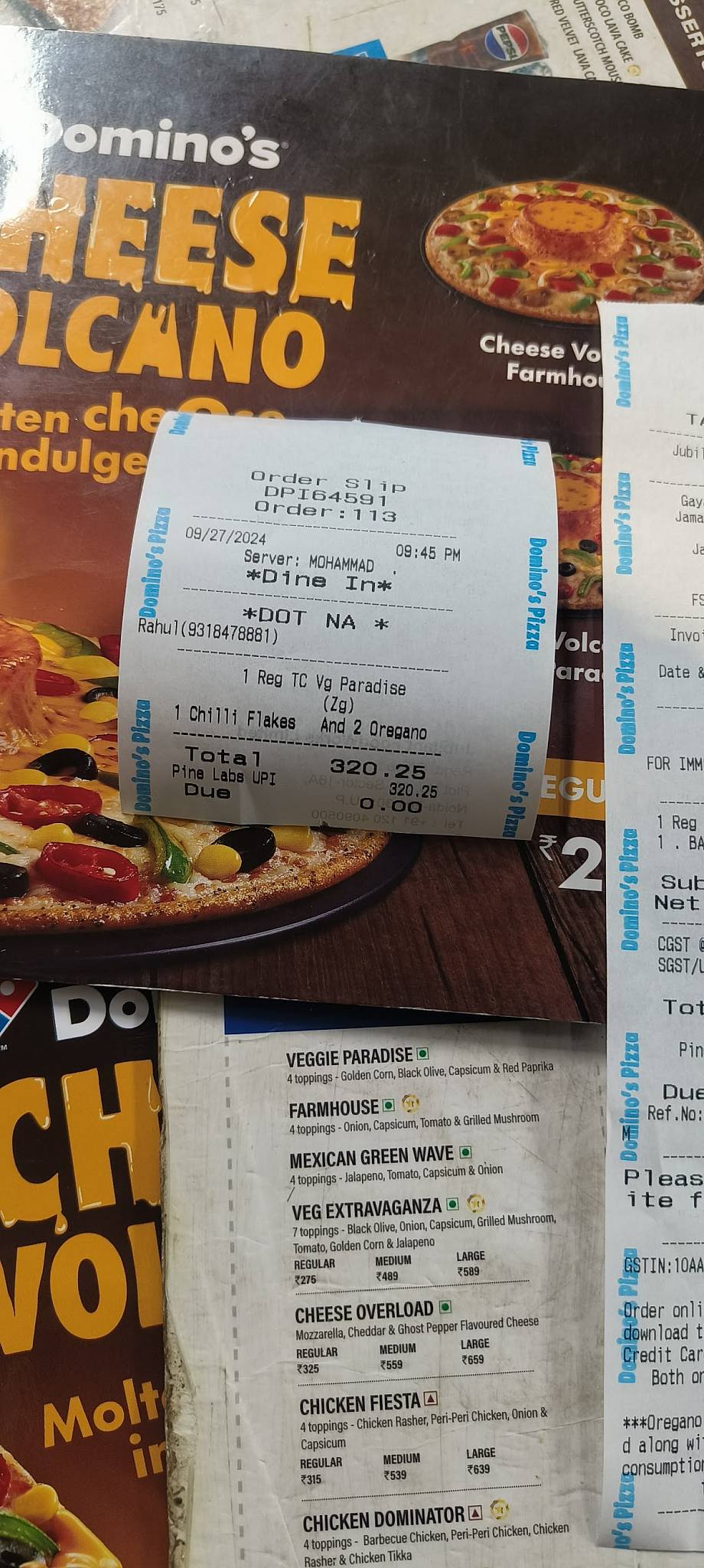 Domino's Pizza Daulatpur, Jamalpur menu
