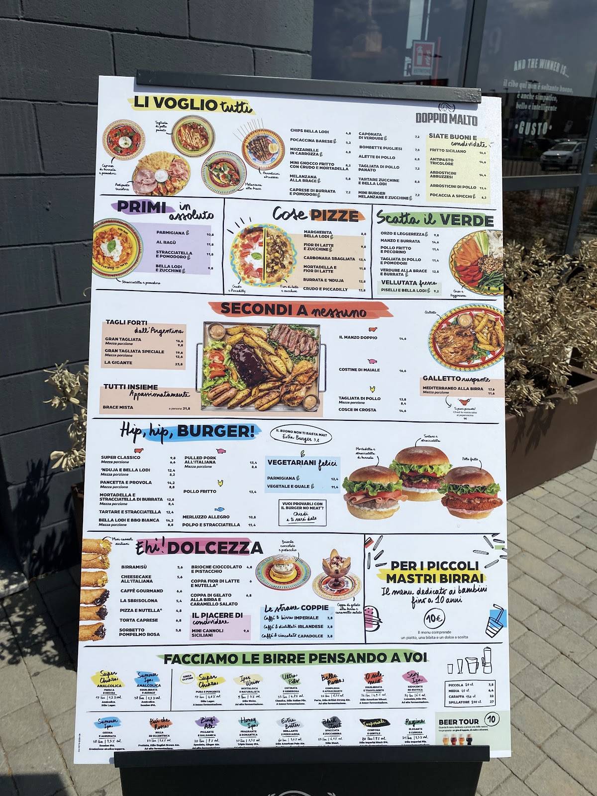 Menu di Doppio Malto Olbia 