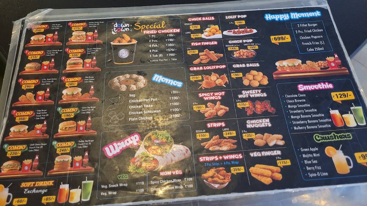 Down Town Café menu