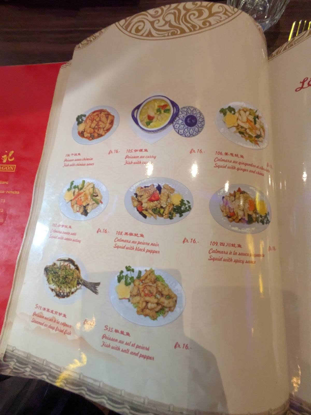 Menu di Dragon 