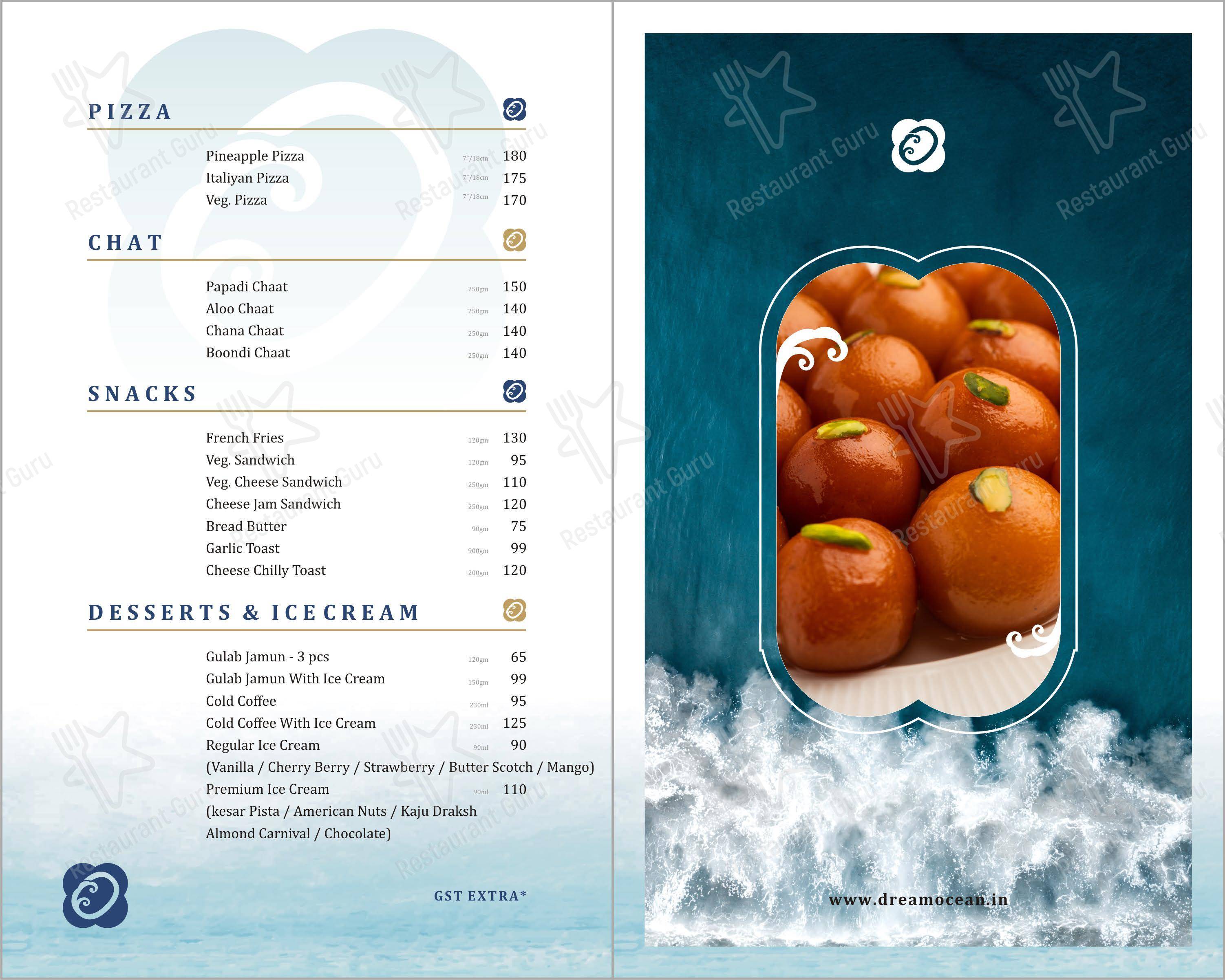 Dream Ocean banquet and restaurant - Menu