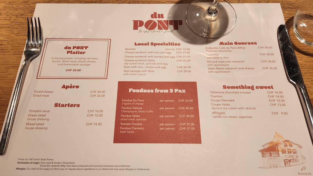 Menu di Du Pont 