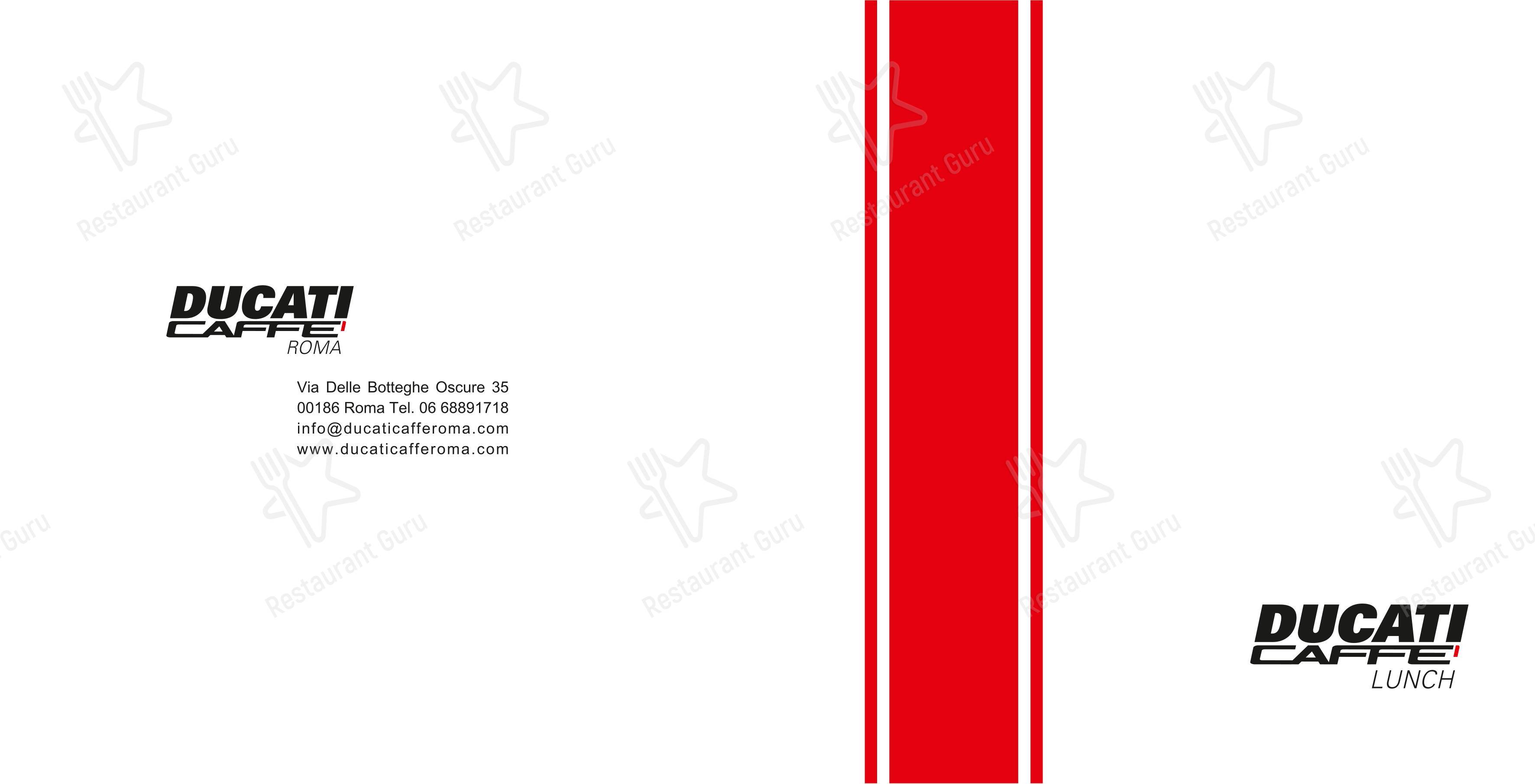 Menu per Ducati Caffè caffè bar