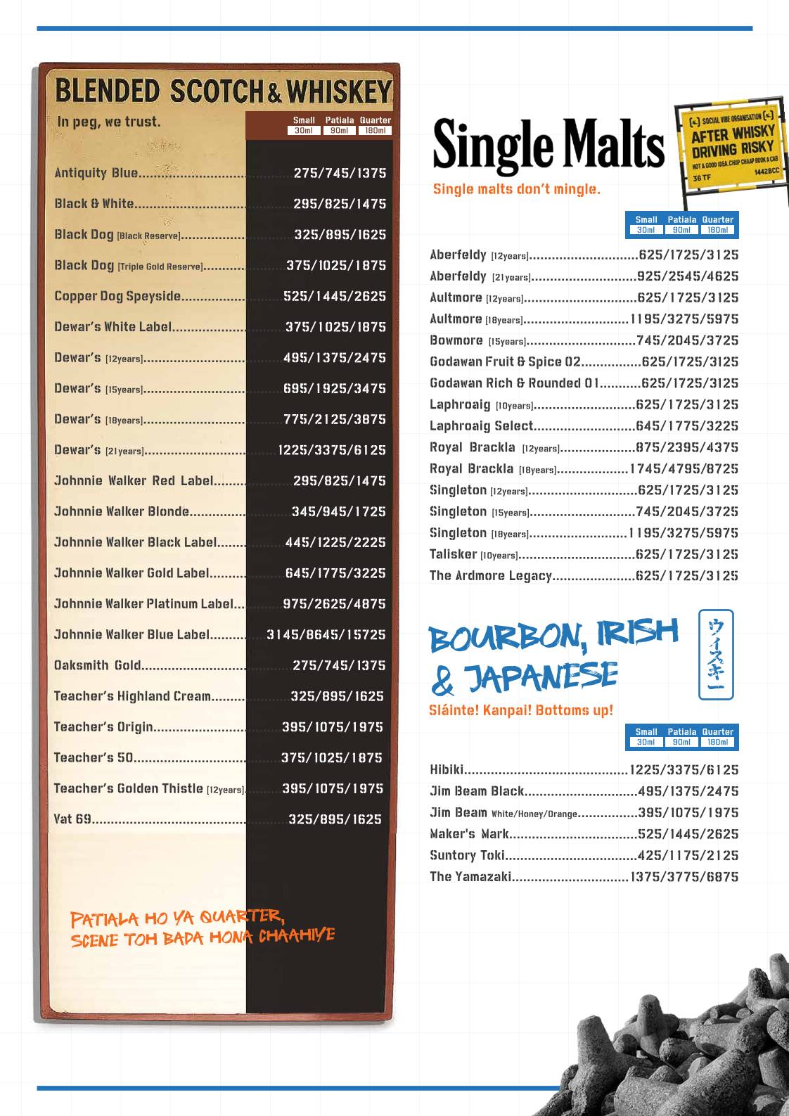 Dwarka Social menu