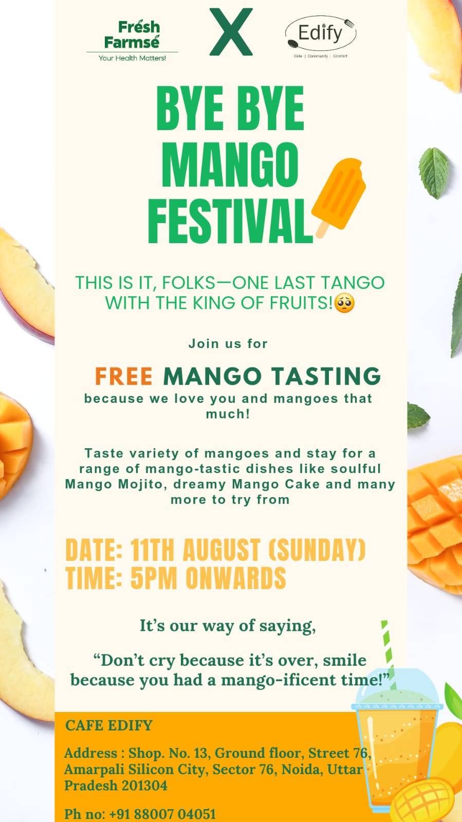 EDIFY Healthy Cafe in Noida menu