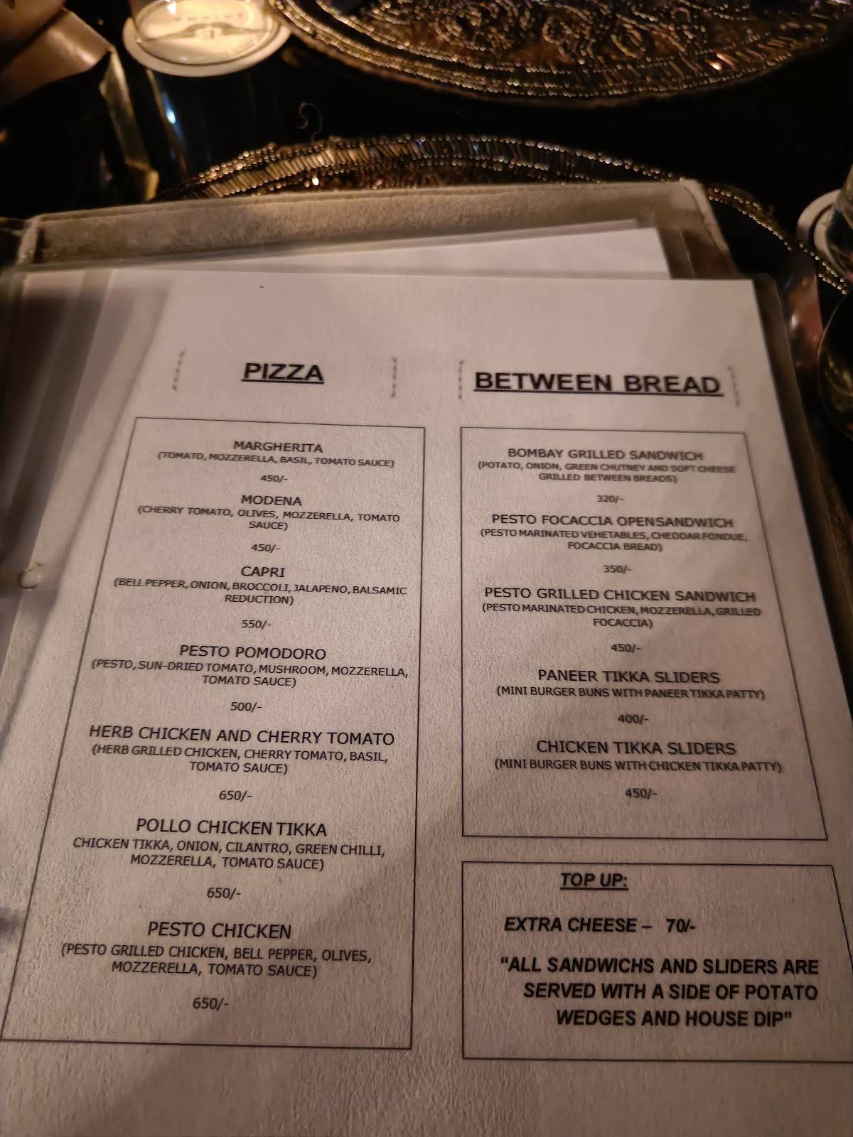 ENIGMA - FINE DINE menu