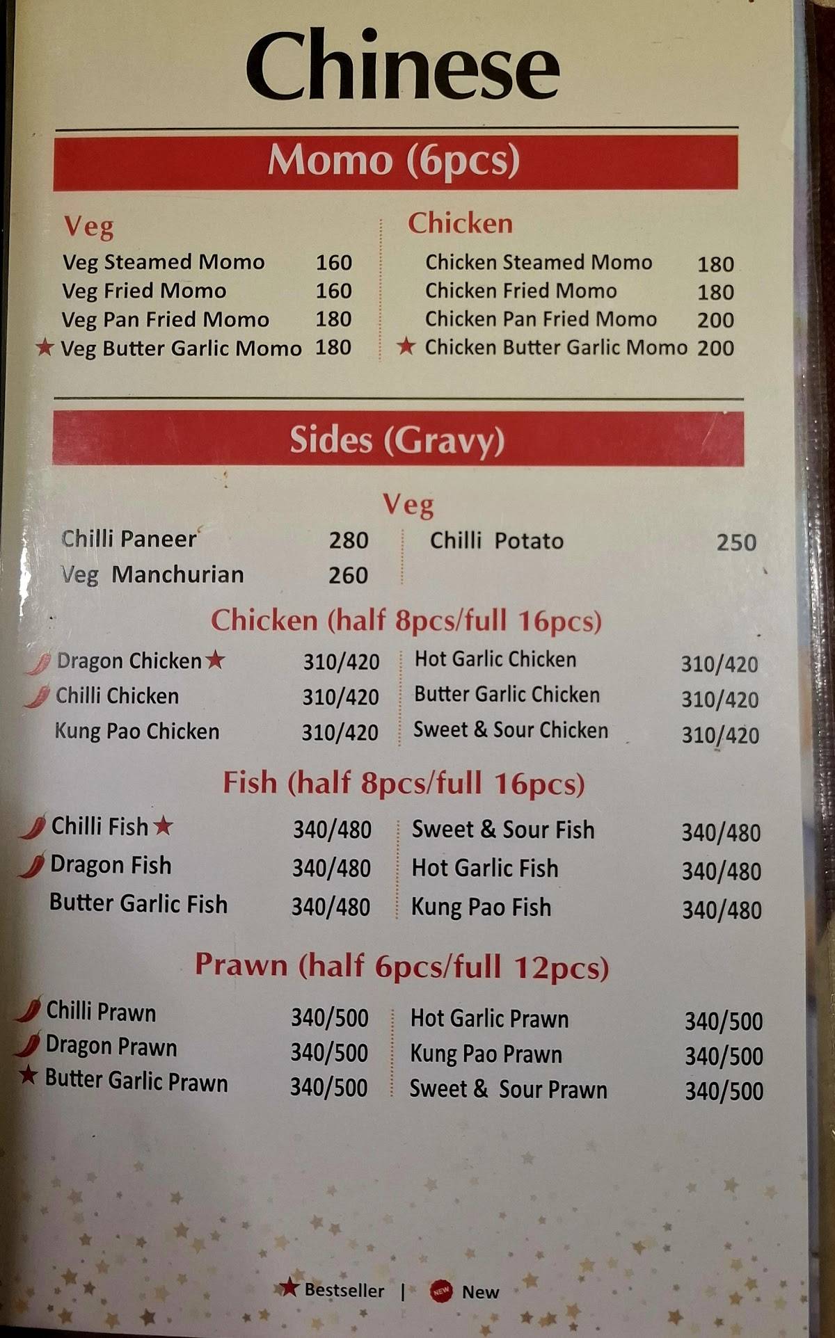 Eaterniaa menu