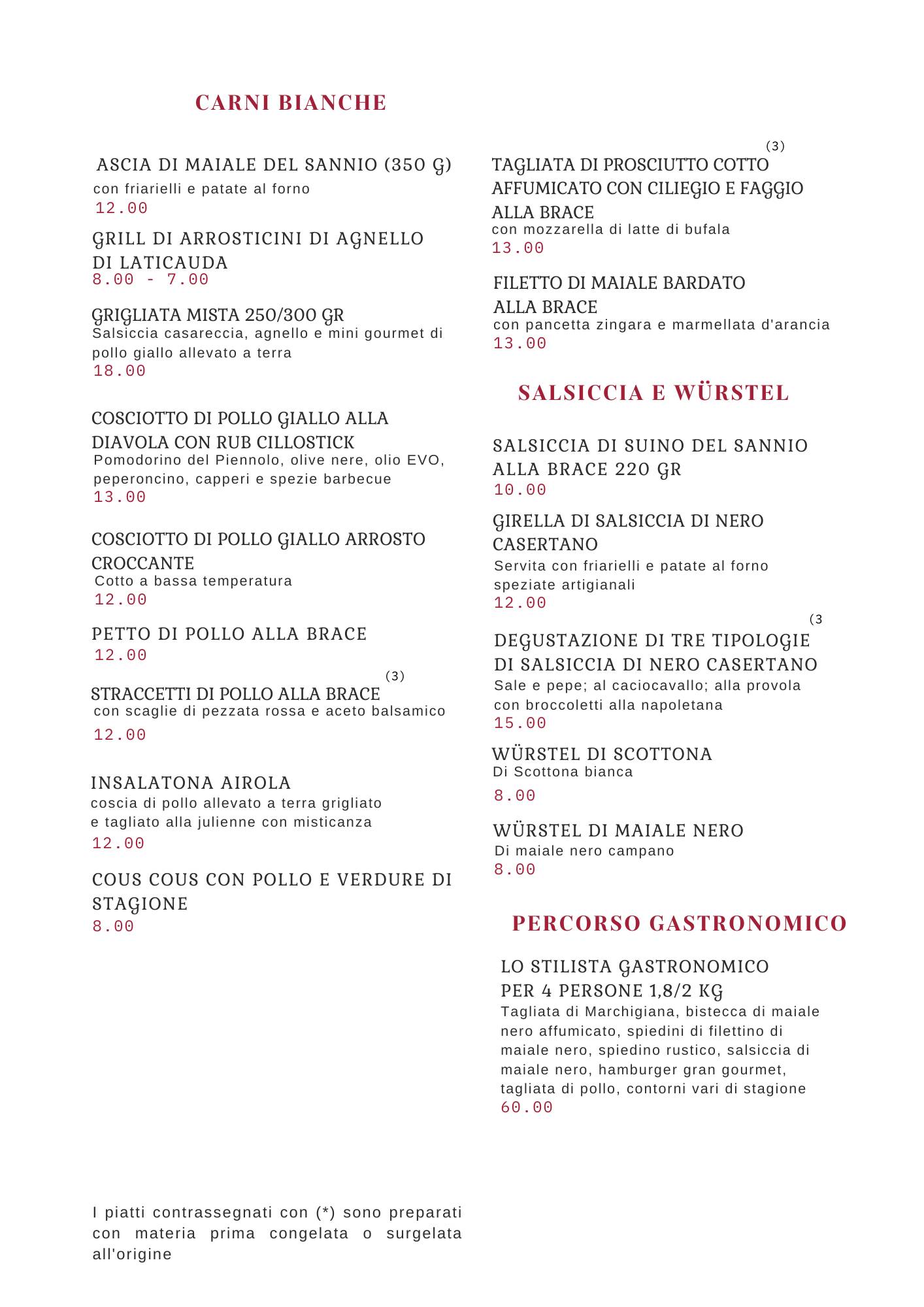 Menu di Eccellenze Campane 