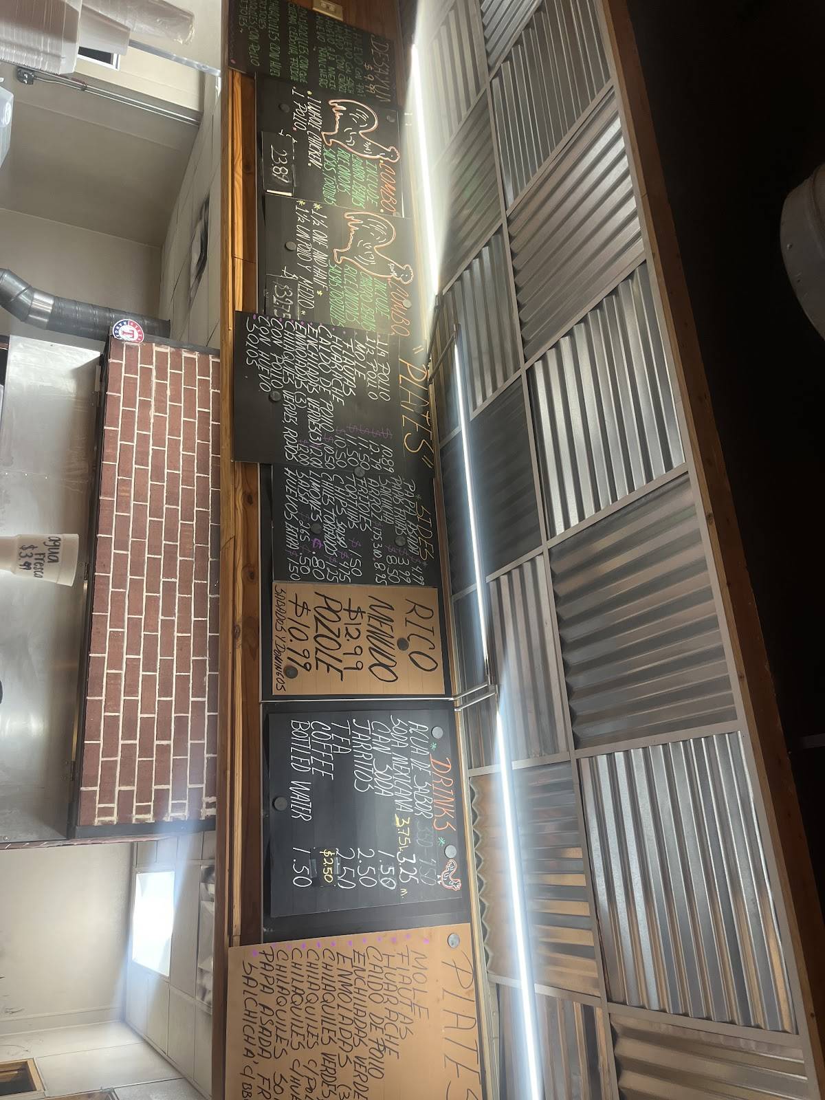 Carta del restaurante El Pollo Ranchero, Arlington