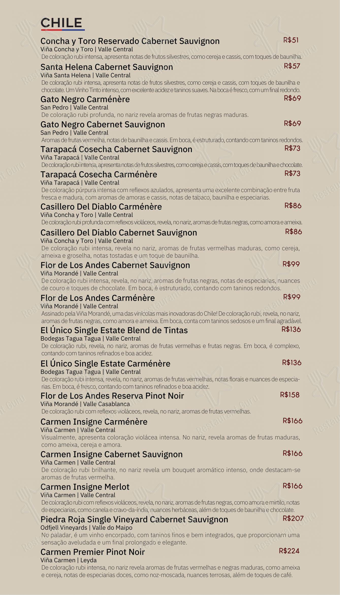 Empório Cantina Roperto - Menu bar