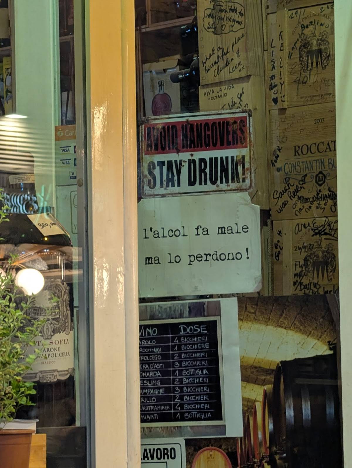 Menu de Enoteca Domus Vini