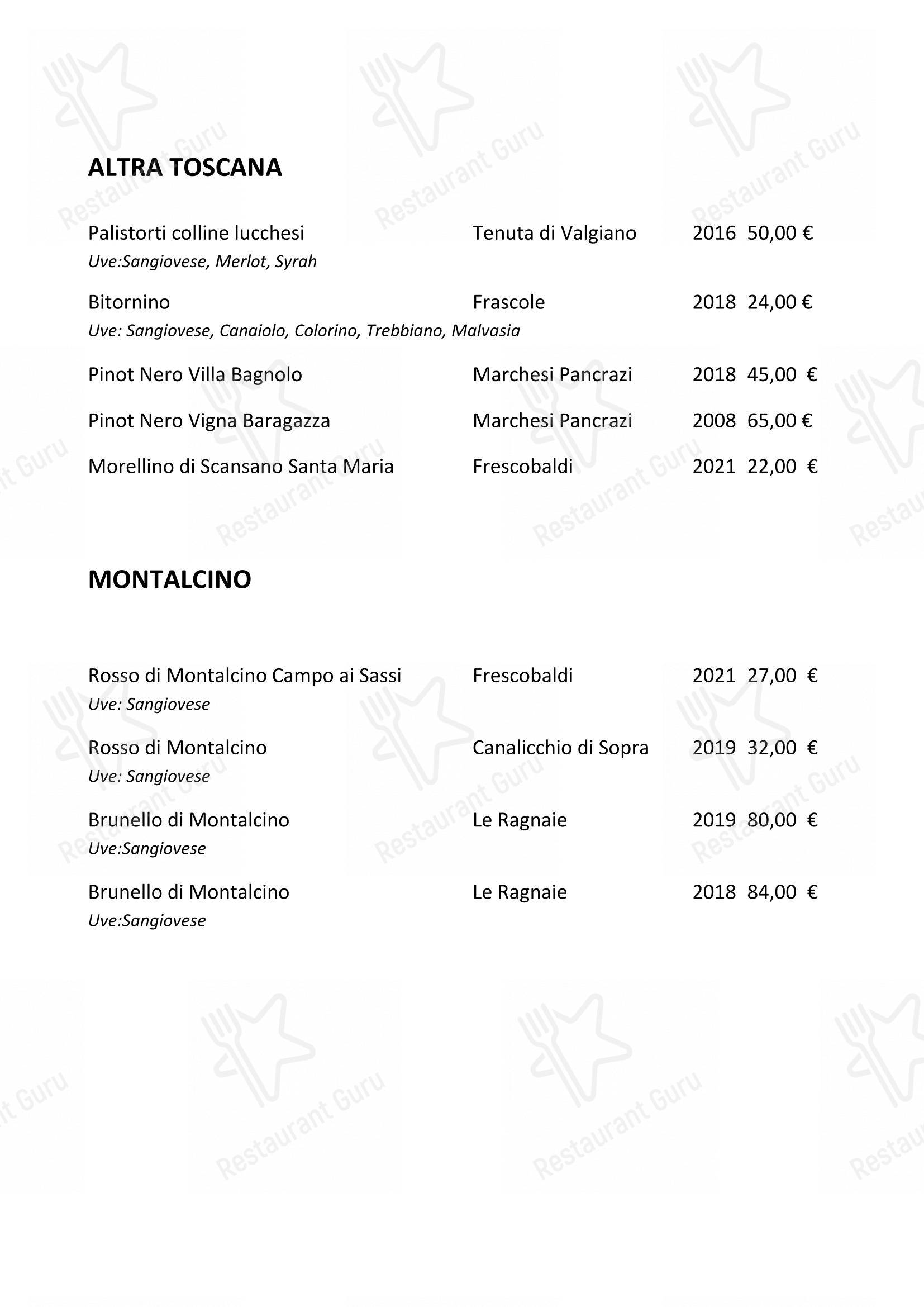 Enoteca Frisson in Vernante - Menu bar