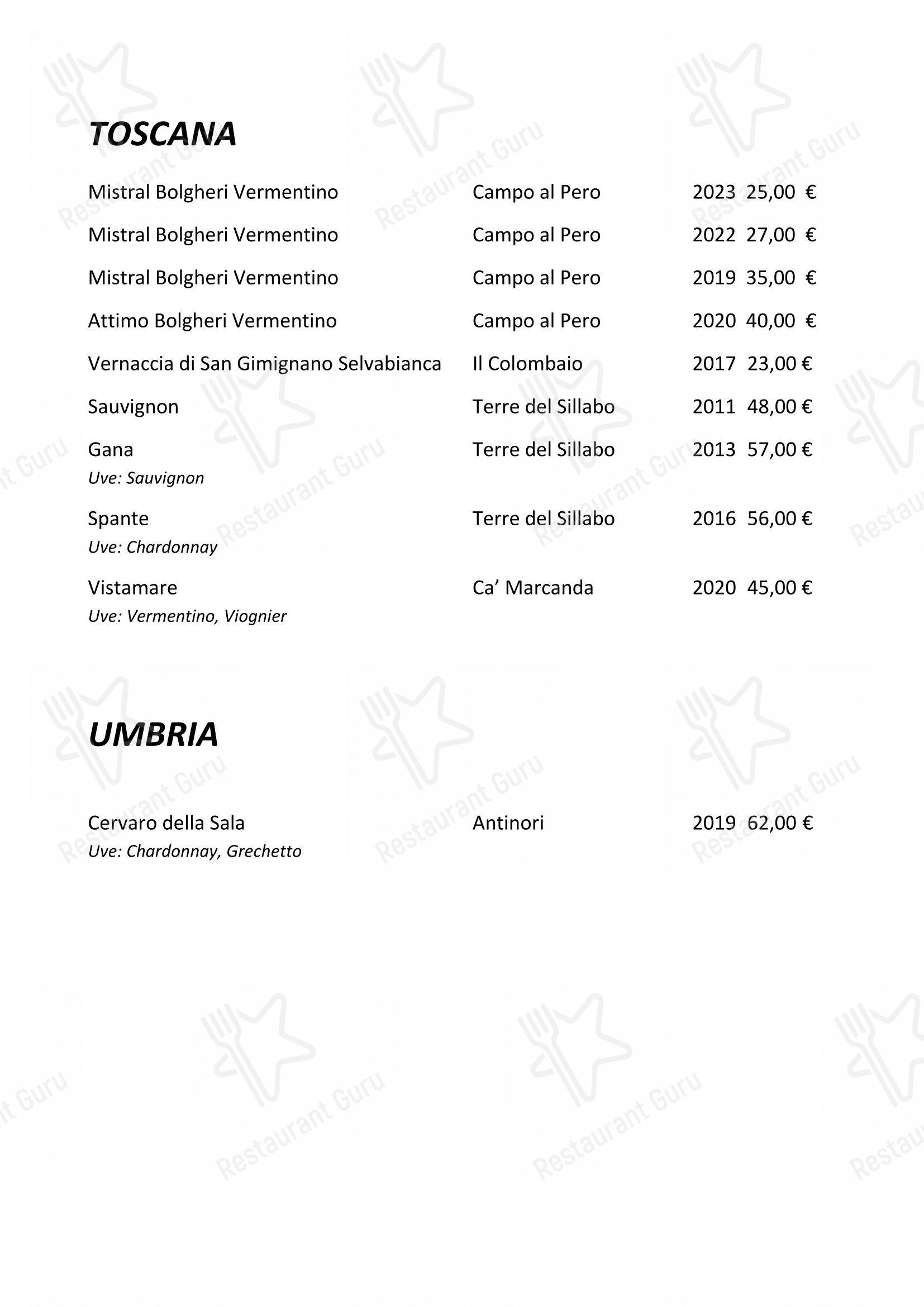 Enoteca Frisson in Vernante - Menu bar