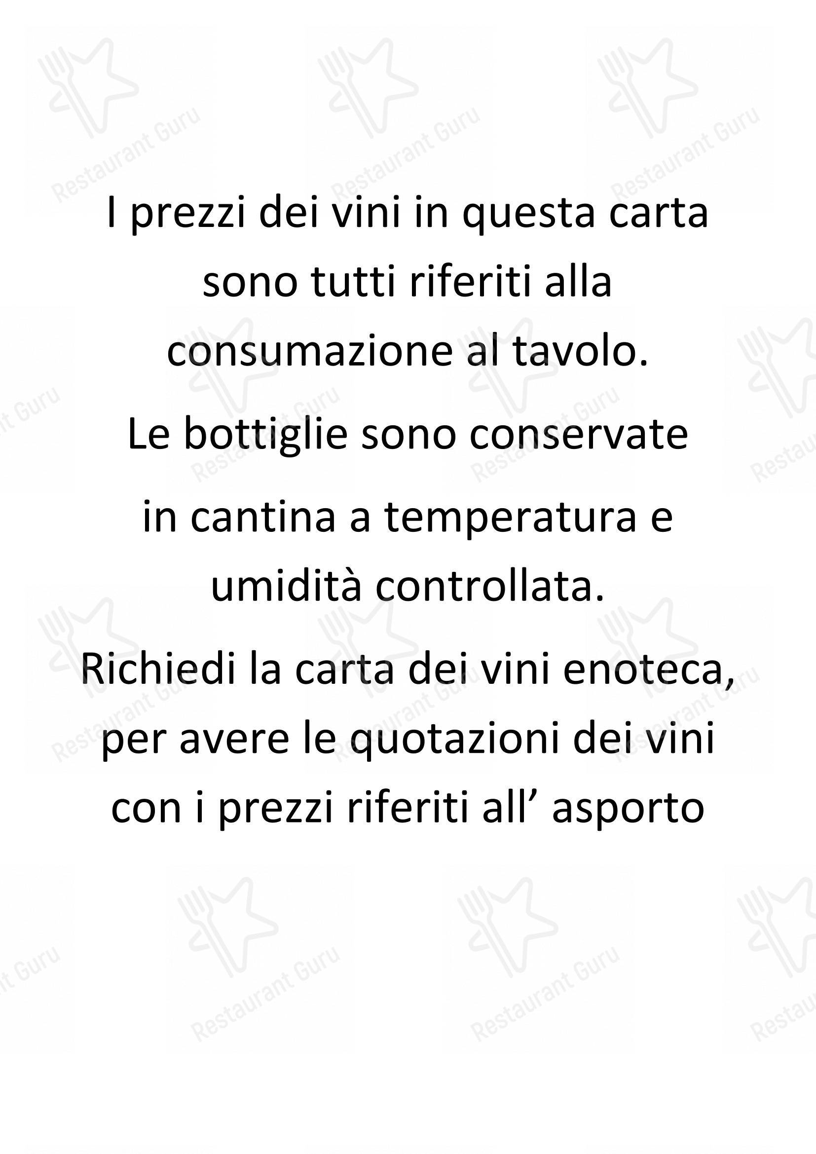 Menu bar per Enoteca Frisson pub & bar