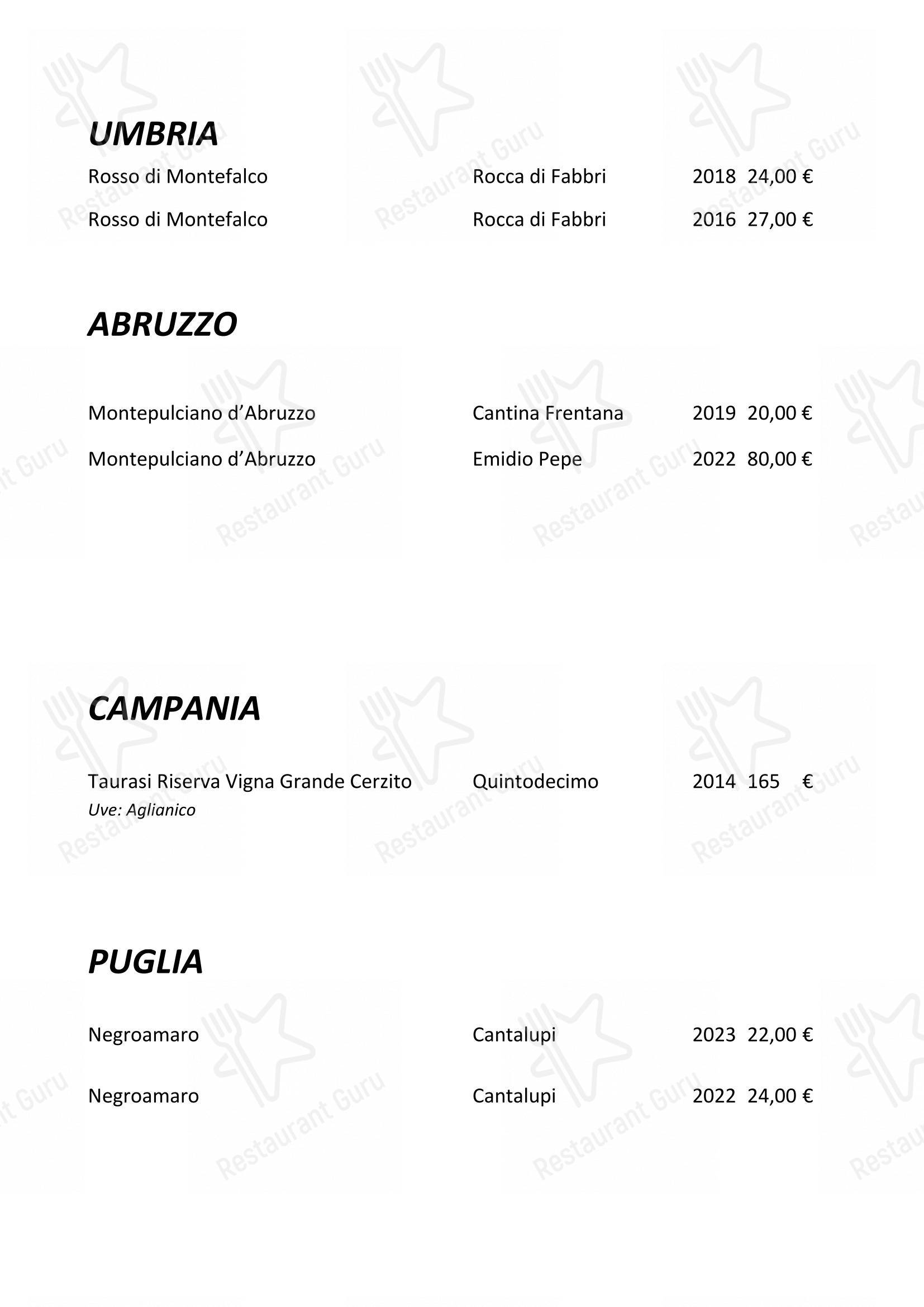 Enoteca Frisson in Vernante - Menu bar