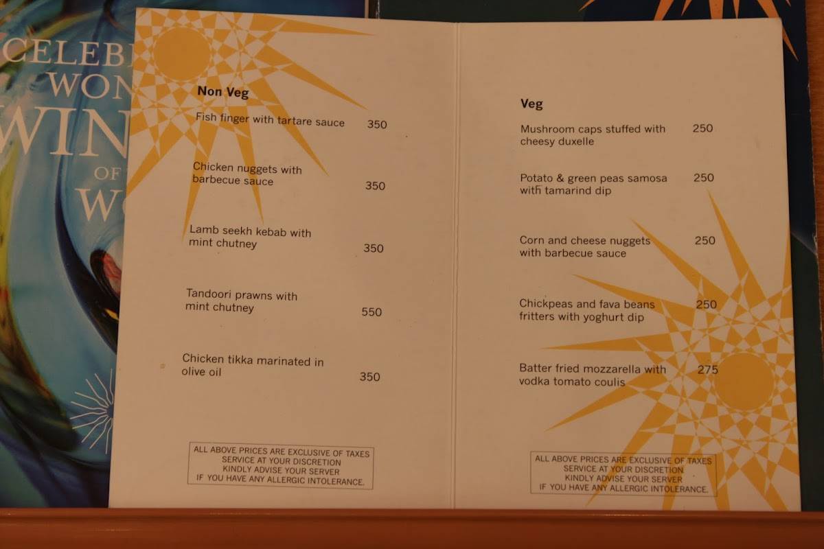 Entresol Bar menu