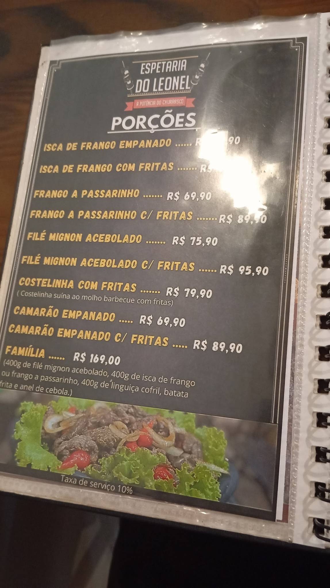 Espetaria do Leonel cardápio