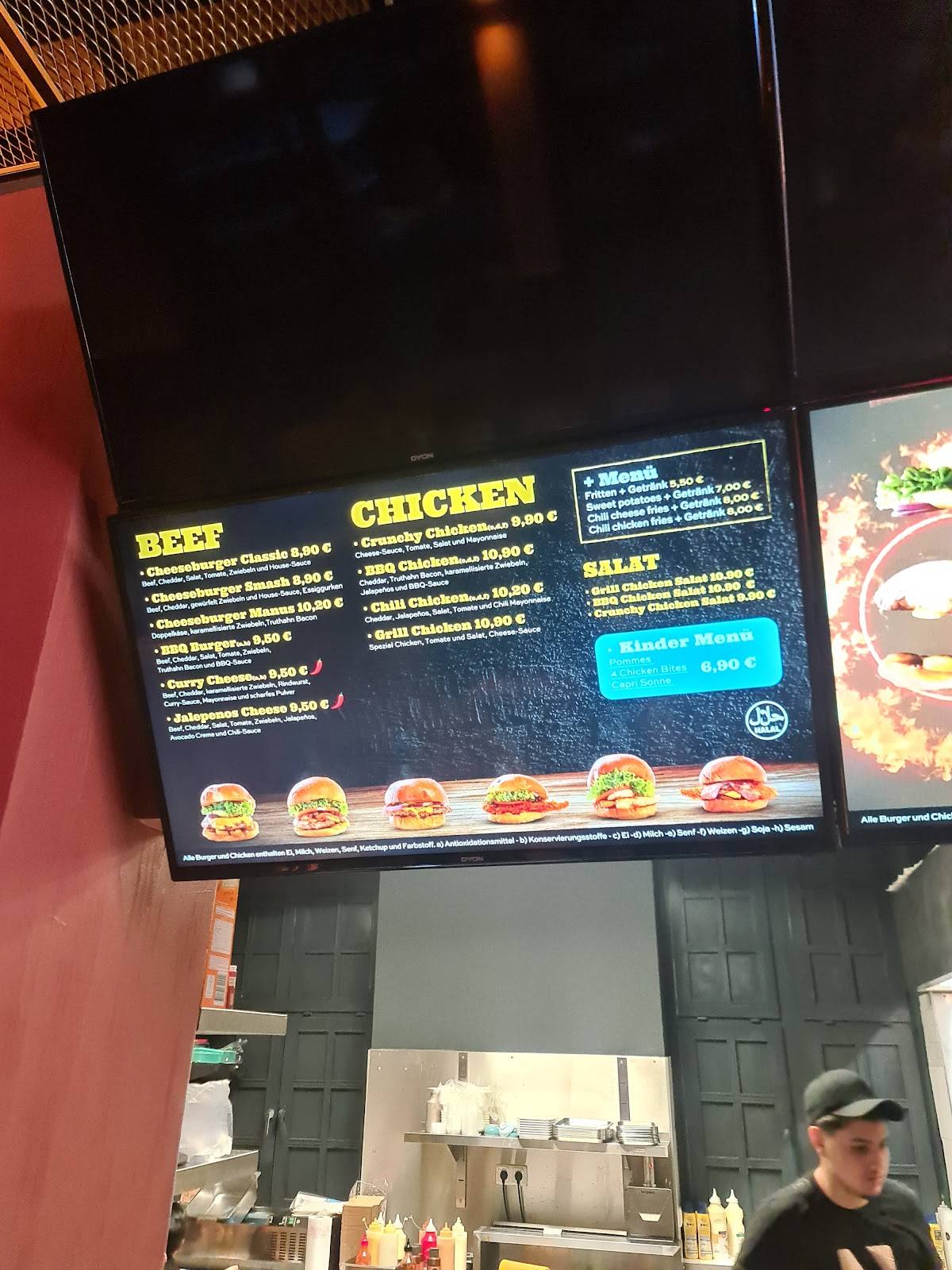 Menu de EtManus Burger