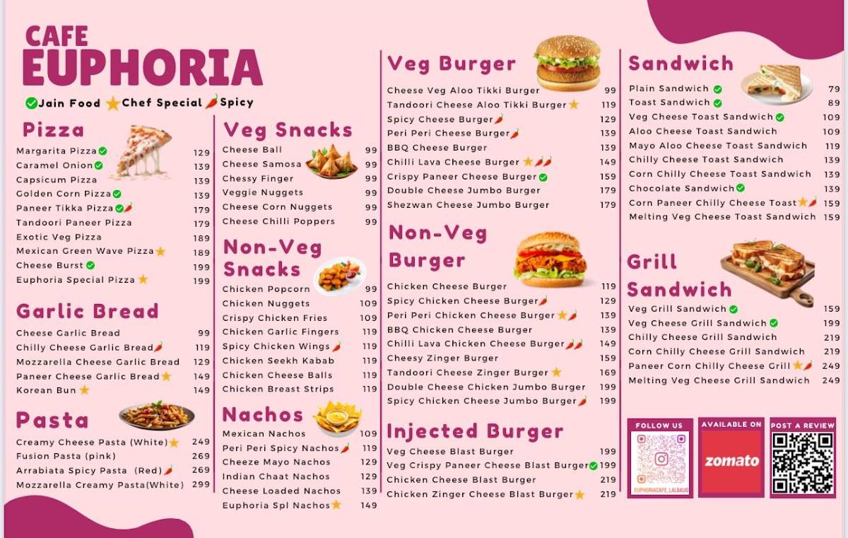 Menu at Euphoria Cafe Lalbaug, Mumbai