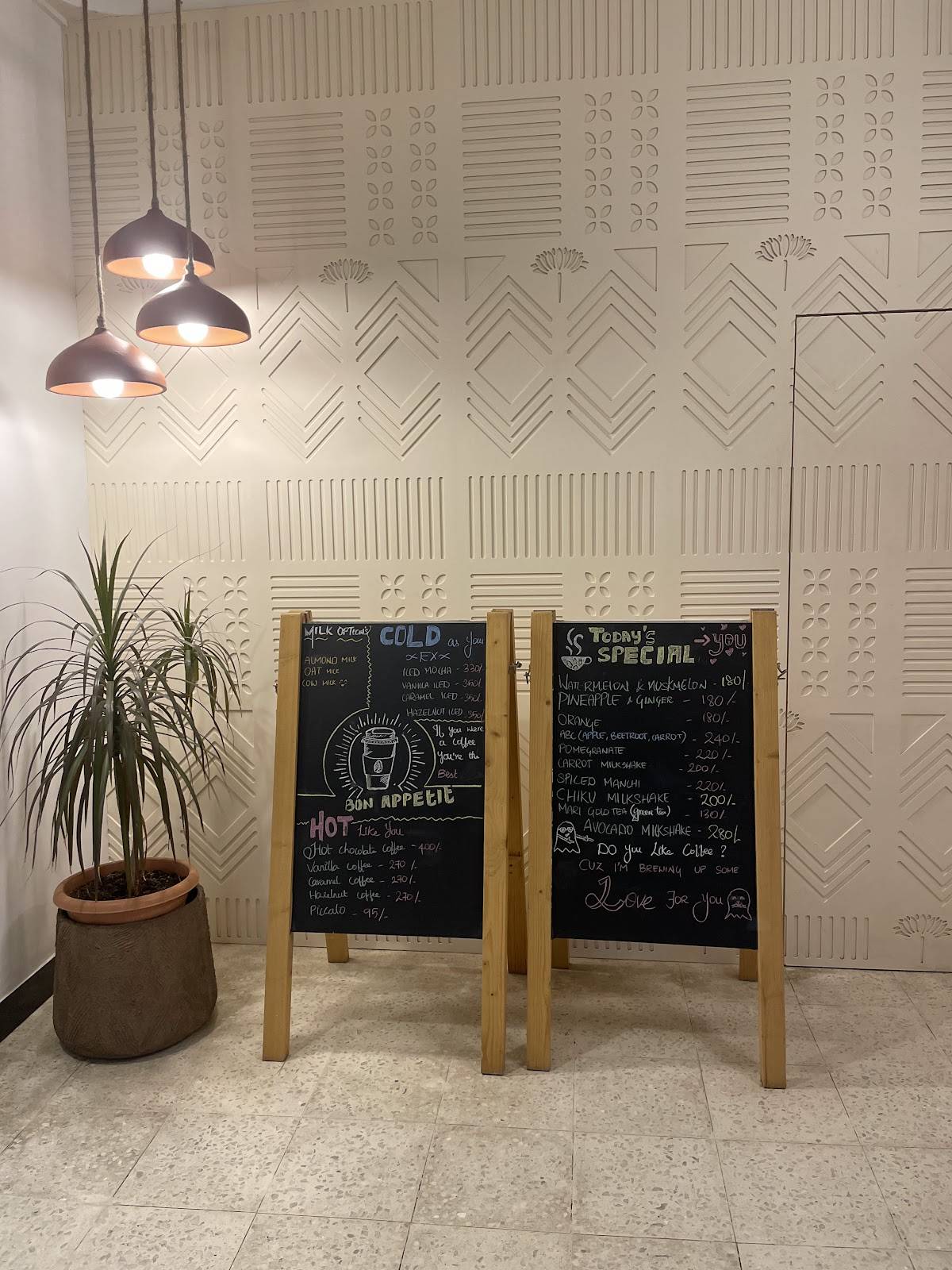 FD Cafe menu