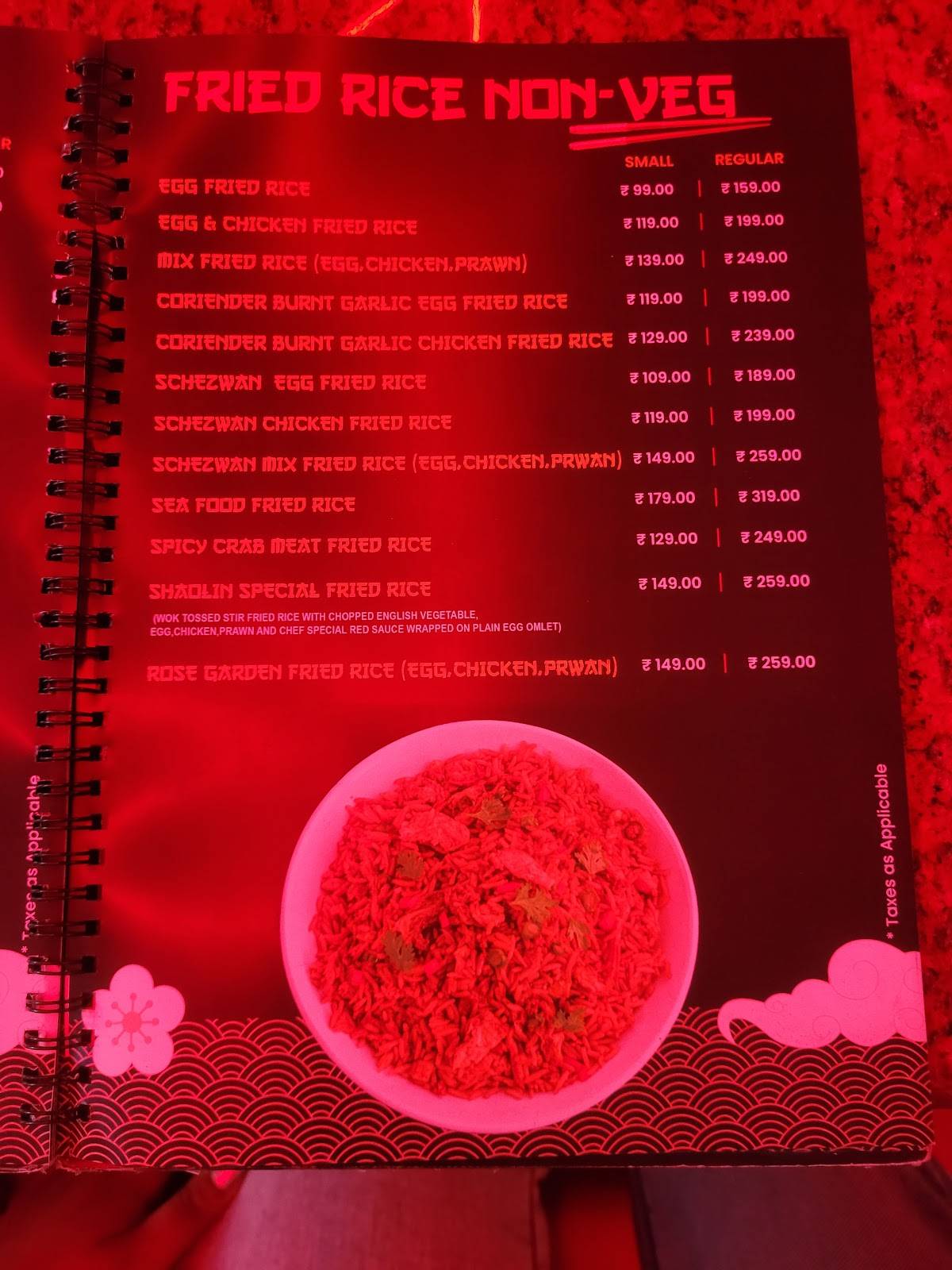 #Fab Shaolin menu