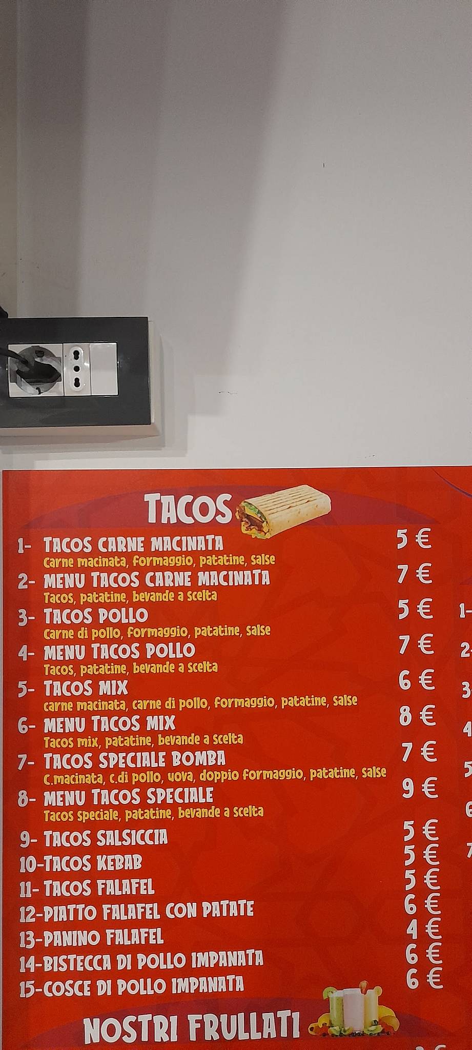 Menu di Fast Food Tik@TAKOS 