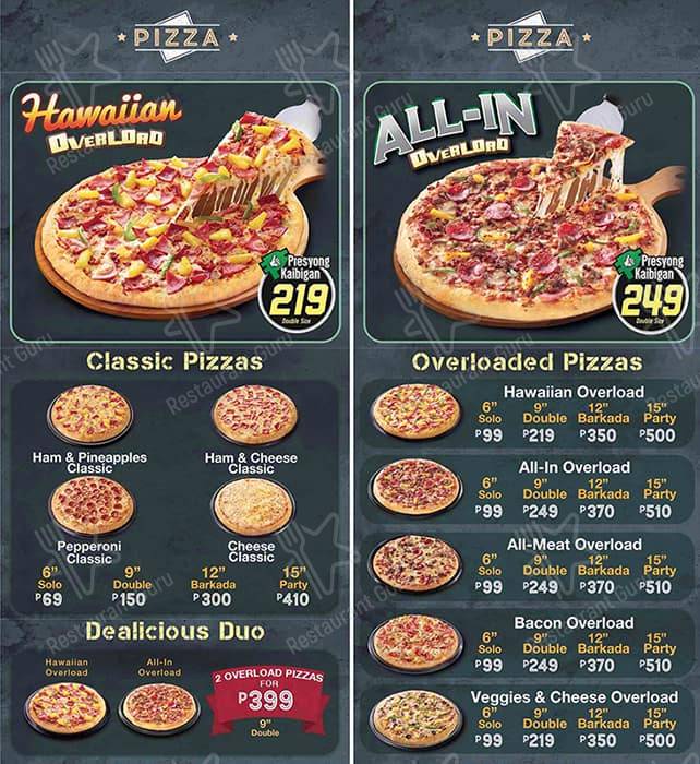Greenwich pizza menu discount