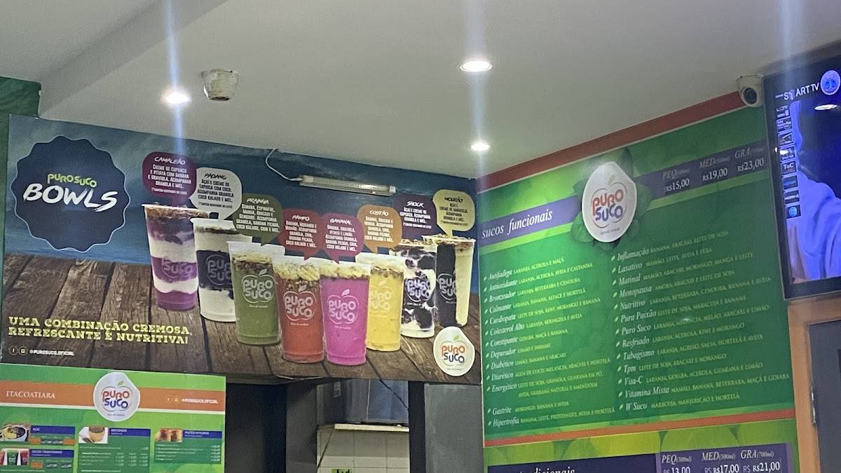 Puro Suco cardápio