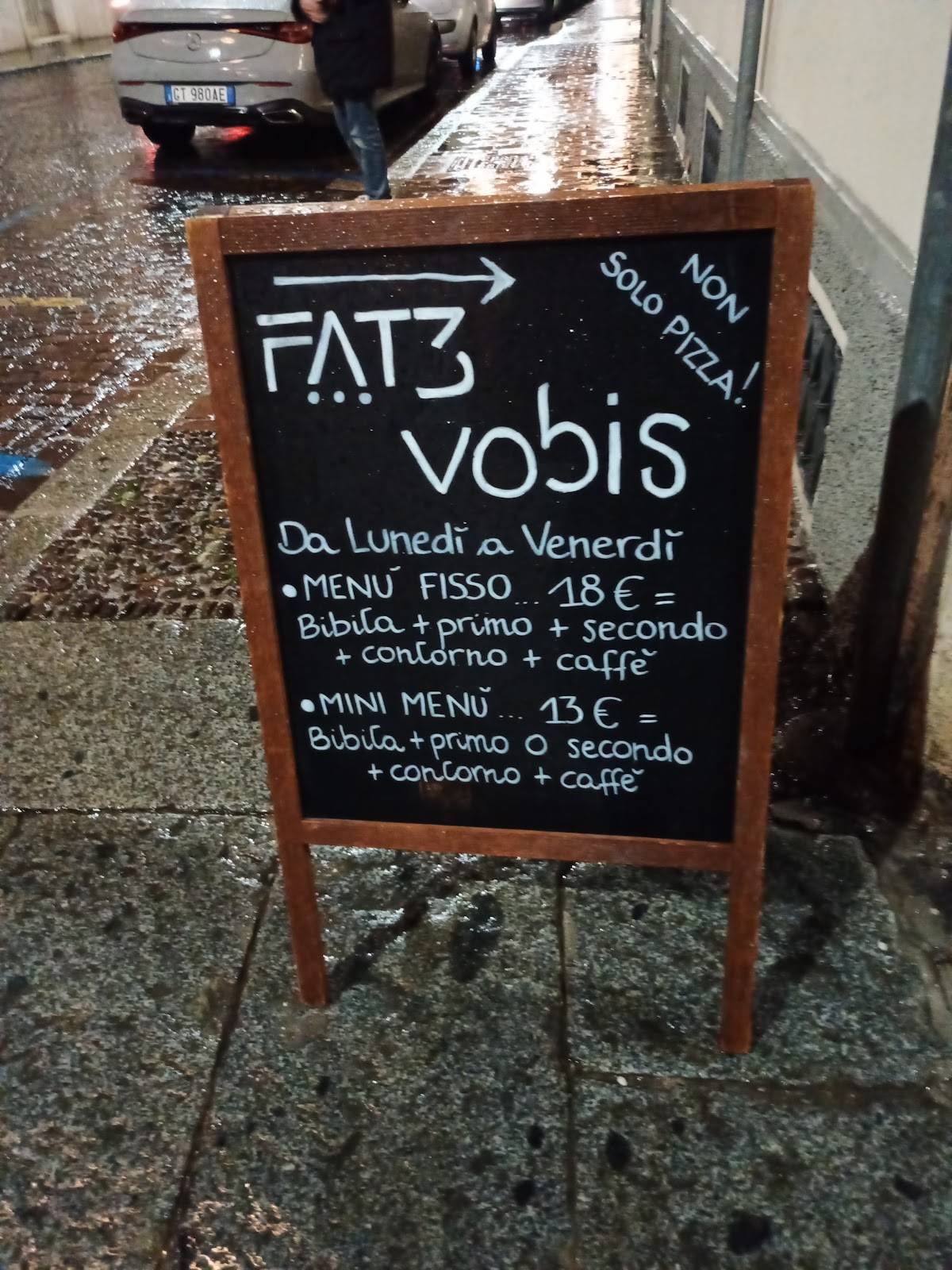 Menu di Fate Vobis Mantova Centro 