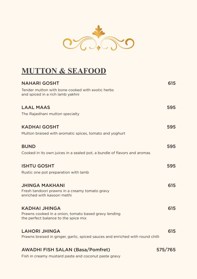 Feast India Co. Awadhi & Asian Restaurant menu