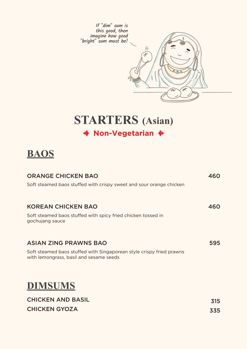 Feast India Co. Awadhi & Asian Restaurant menu