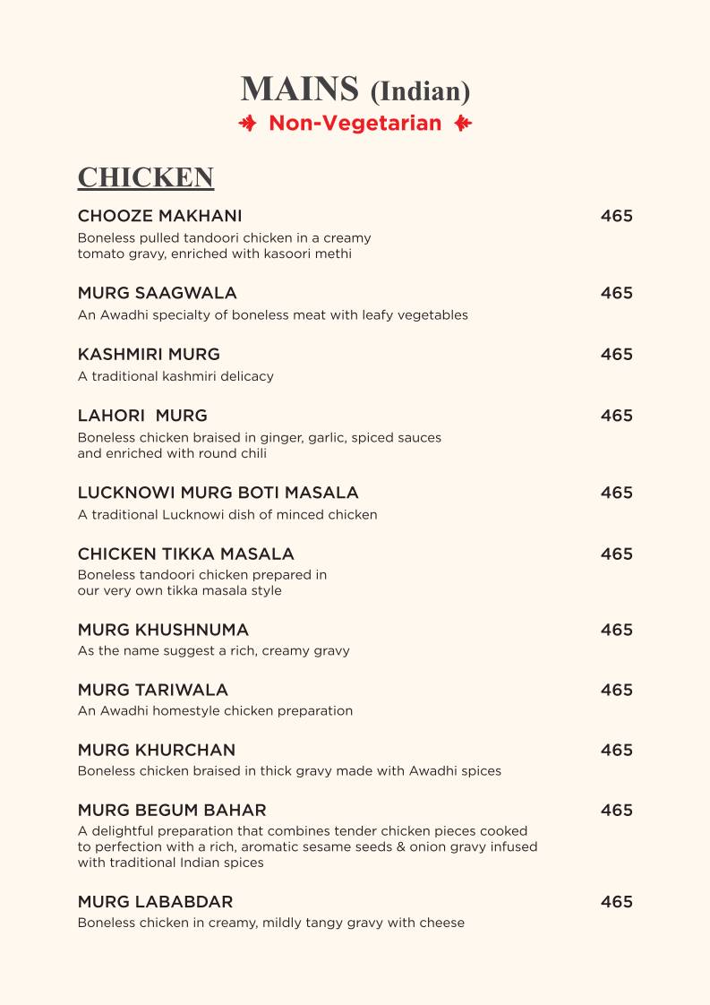 Feast India Co. Awadhi & Asian Restaurant menu