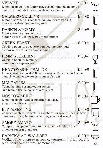 Menu de Felix Navigli