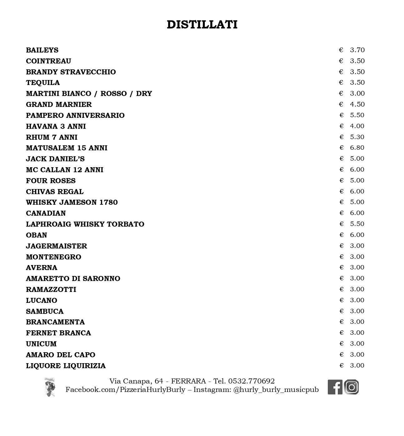 Menu di Hurly Burly 