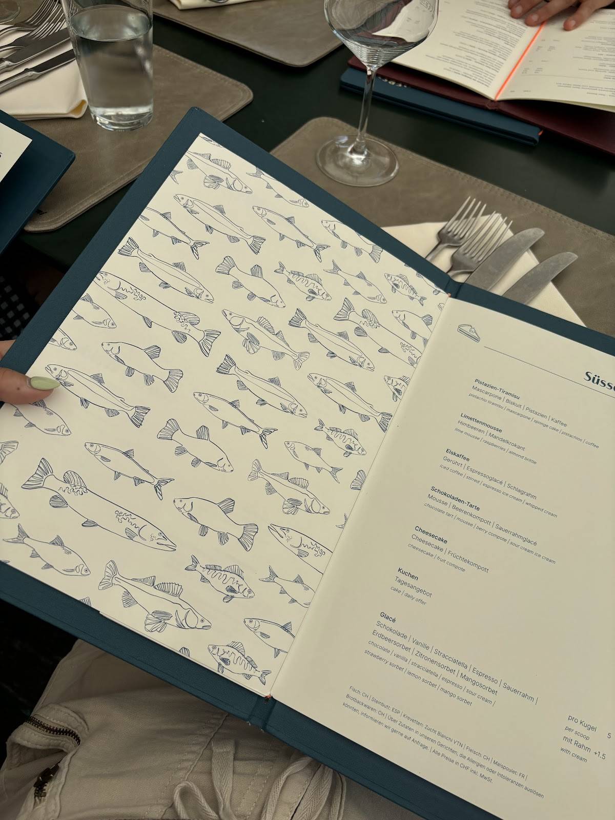 Menu di Fischerstube Zürihorn 
